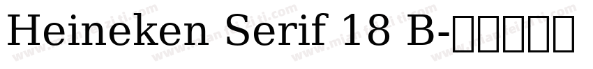 Heineken Serif 18 B字体转换